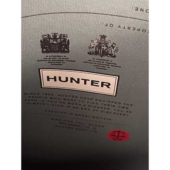 Hunter Seafoam Green Women 10 Original Tall Knee Gloss Galoshes Rain Boots NEW - Picture 6 of 9